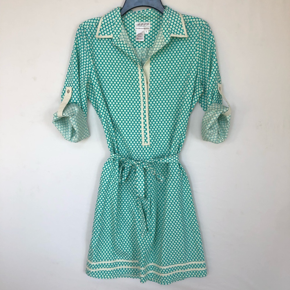 Max Studio MSSP polka dot dress small vintage 50s